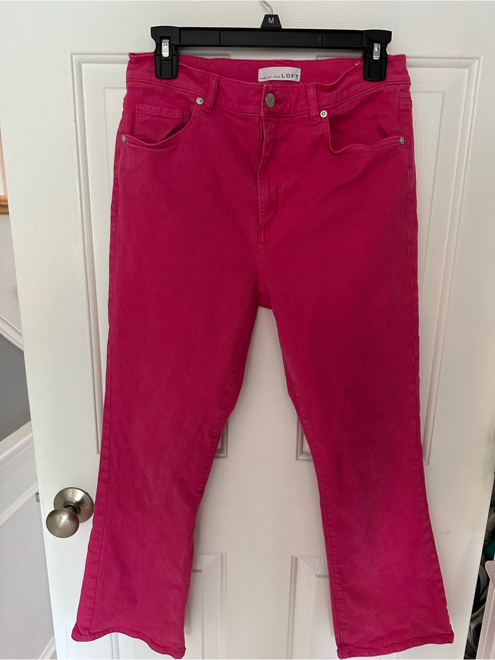 LOFT Fuchsia Wide-Leg Jeans